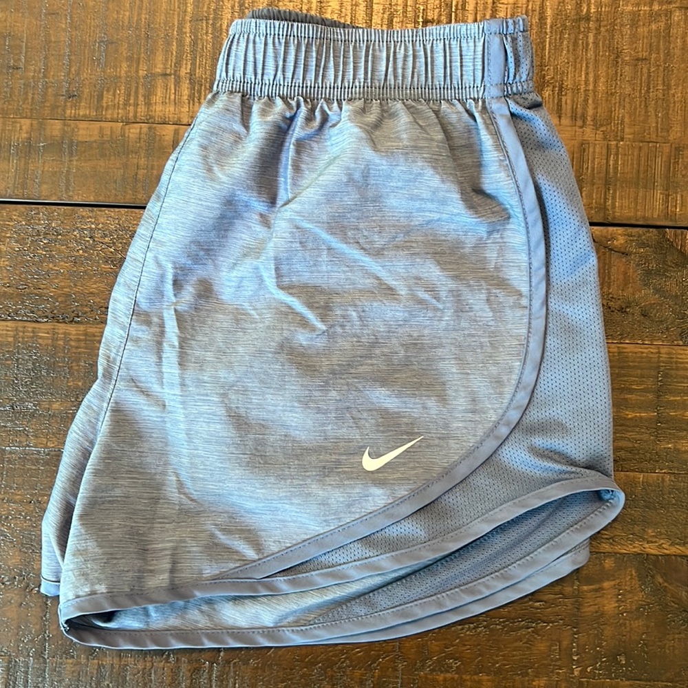 Nike Dri-Fit brief lined running short in dusty blue size small